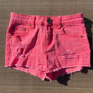 Hot Pink High Waist Shorts